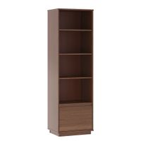 Linon Home Dcor - Millett 1-Drawer Mid-Century Bookcase - Walnut