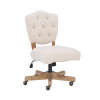 Linon Home Dcor - Kaynorth Button-Tufted French Country Office Chair - Natural