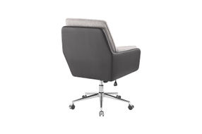 Linon Home Dcor - McGarry Faux Leather And Sherpa Fabric Swivel Office Chair - Black and Gray