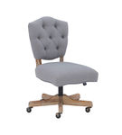 Linon Home Dcor - Kaynorth Button-Tufted French Country Office Chair - Gray