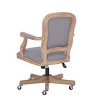 Linon Home Dcor - Markley Vintage Farmhouse Height-Adjustable Office Chair With Arms - Light Gray