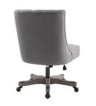 Linon Home Dcor - Ellas Plush Button-Tufted Office Chair With LiveSmart Performance Fabric - Slate