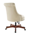 Linon Home Dcor - Scotmar Plush Button-Tufted Adjustable Office Chair With Wood Base - Beige