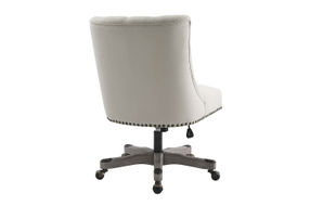 Linon Home Dcor - Ellas Plush Button-Tufted Office Chair With LiveSmart Performance Fabric - Shell