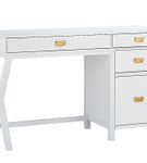 Linon Home Dcor - Penrose Four-Drawer Side Storage Desk - White