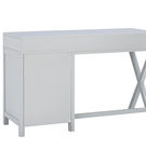 Linon Home Dcor - Penrose Four-Drawer Side Storage Desk - Gray Paint / Silver Hardware