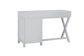 Linon Home Dcor - Penrose Four-Drawer Side Storage Desk - Gray Paint / Silver Hardware