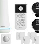 SimpliSafe - 2 Camera Outdoor Wireless Security System with 5 Sensors - White