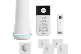 SimpliSafe - Indoor Home Security System with Smart Alarm Wireless Indoor Camera 8-piece - White