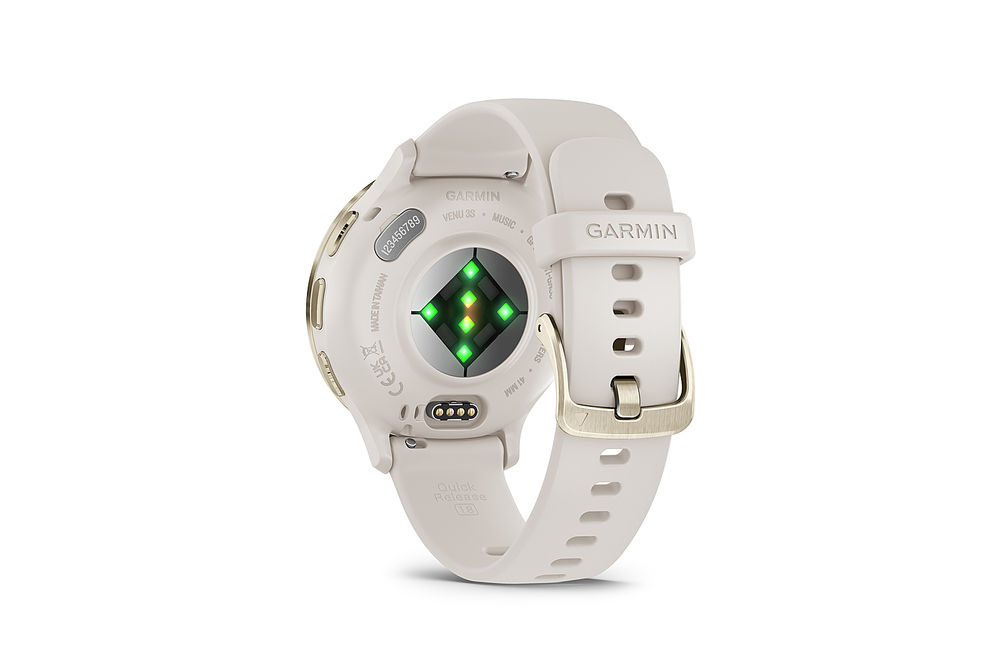 Garmin - Venu 3S GPS Smartwatch 41 mm Fiber-reinforced polymer - Stainless Steel and Ivory