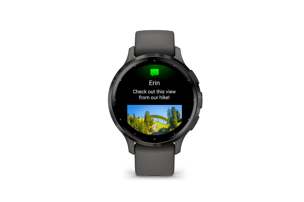 Garmin - Venu 3S GPS Smartwatch 41 mm Fiber-reinforced polymer - Stainless Steel and Pebble Gray