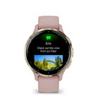 Garmin - Venu 3S GPS Smartwatch 41 mm Fiber-reinforced polymer - Stainless Steel and Dust Rose