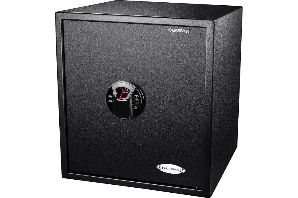 Barska - HQ400 Large Biometric Digital Keypad Safe - Black