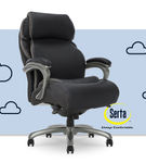 Serta - Big & Tall with Smart Layers Technology and AIR Lumbar Bonded Leather Executive Chair - Bla