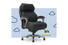 Serta - Big & Tall with Smart Layers Technology and AIR Lumbar Bonded Leather Executive Chair - Bla