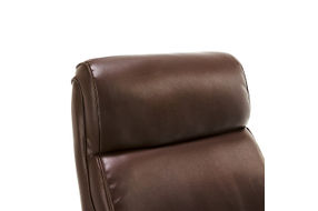 La-Z-Boy - Modern Melrose Executive Office Chair with Brass Finish - Brown