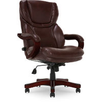 Serta - Big and Tall Bonded Leather Executive Chair - Chestnut Brown