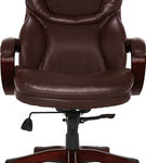 Serta - Conway Big and Tall Bonded Leather Bentwood Executive Chair - Chestnut Brown