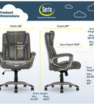 Serta - Garret Bonded Leather Executive Office Chair with Premium Cushioning - Gray