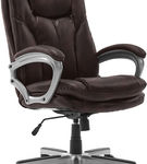 Serta - Benton Big and Tall Puresoft Faux Leather Executive Office Chair - Chestnut