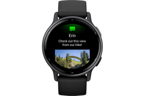 Garmin - vvoactive 5 GPS Smartwatch 42 mm Fiber-reinforced polymer - Slate Aluminum and Black