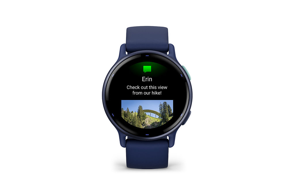 Garmin - vvoactive 5 GPS Smartwatch 42 mm Fiber-reinforced polymer - Metallic Navy Aluminum and N