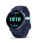 Garmin - vvoactive 5 GPS Smartwatch 42 mm Fiber-reinforced polymer - Metallic Navy Aluminum and N