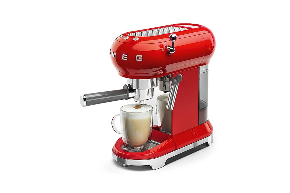 SMEG Semi-Automatic Espresso Machine with 15 bar pressure - Red