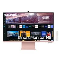 Samsung - 27" M80C 4K UHD Smart Monitor with Streaming TV and SlimFit Camera Included - Pink