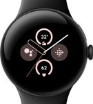 Google - Pixel Watch 2 Matte Black Smartwatch with Obsidian Active Band Wi-Fi - Matte Black