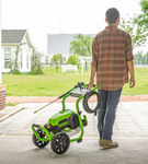 Greenworks - Electric Pressure Washer up to 3000 PSI at 2.0 GPM Combo Kit with short gun, mitts, an