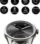 Withings - ScanWatch 2 - Heart Health Hybrid Smartwatch - 42mm - Black/Silver