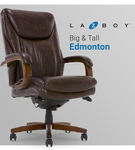 La-Z-Boy - Big & Tall Bonded Leather Executive Chair - Coffee Brown