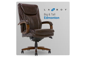 La-Z-Boy - Big & Tall Bonded Leather Executive Chair - Coffee Brown