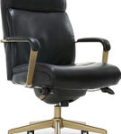 La-Z-Boy - Modern Melrose Executive Office Chair with Brass Finish - Black