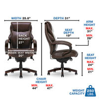 La-Z-Boy - Premium Hyland Executive Office Chair - Coffee Brown