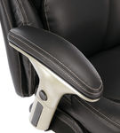 Serta - Upholstered Back in Motion Health & Wellness Manager Office Chair - Bonded Leather - Black