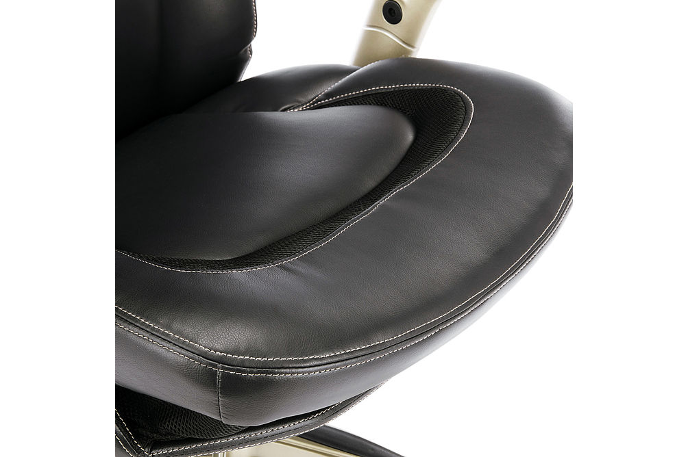 Serta - Upholstered Back in Motion Health & Wellness Manager Office Chair - Bonded Leather - Black