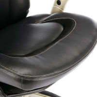 Serta - Upholstered Back in Motion Health & Wellness Manager Office Chair - Bonded Leather - Black