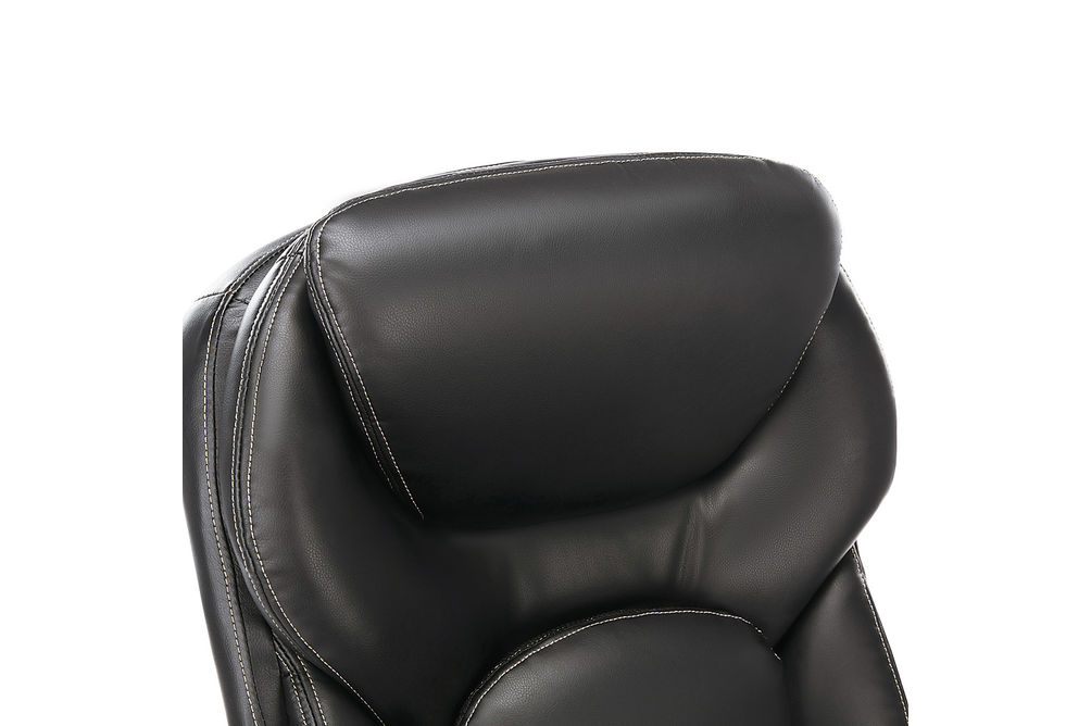 Serta - Upholstered Back in Motion Health & Wellness Manager Office Chair - Bonded Leather - Black