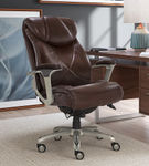 La-Z-Boy - Cantania Bonded Leather Executive Office Chair - Coffee Brown