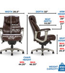 La-Z-Boy - Cantania Bonded Leather Executive Office Chair - Coffee Brown
