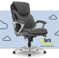 Serta - Bryce Bonded Leather Executive Office Chair - Gray