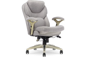 Serta - Upholstered Back in Motion Health & Wellness Manager Office Chair - Fabric - Light Gray