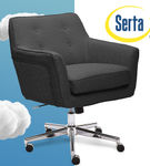 Serta - Ashland Memory Foam & Twill Fabric Home Office Chair - Graphite