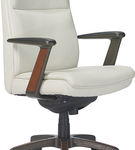 La-Z-Boy - Dawson Faux Leather and Wood Frame Executive Chair - White