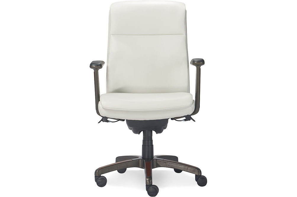 La-Z-Boy - Dawson Faux Leather and Wood Frame Executive Chair - White