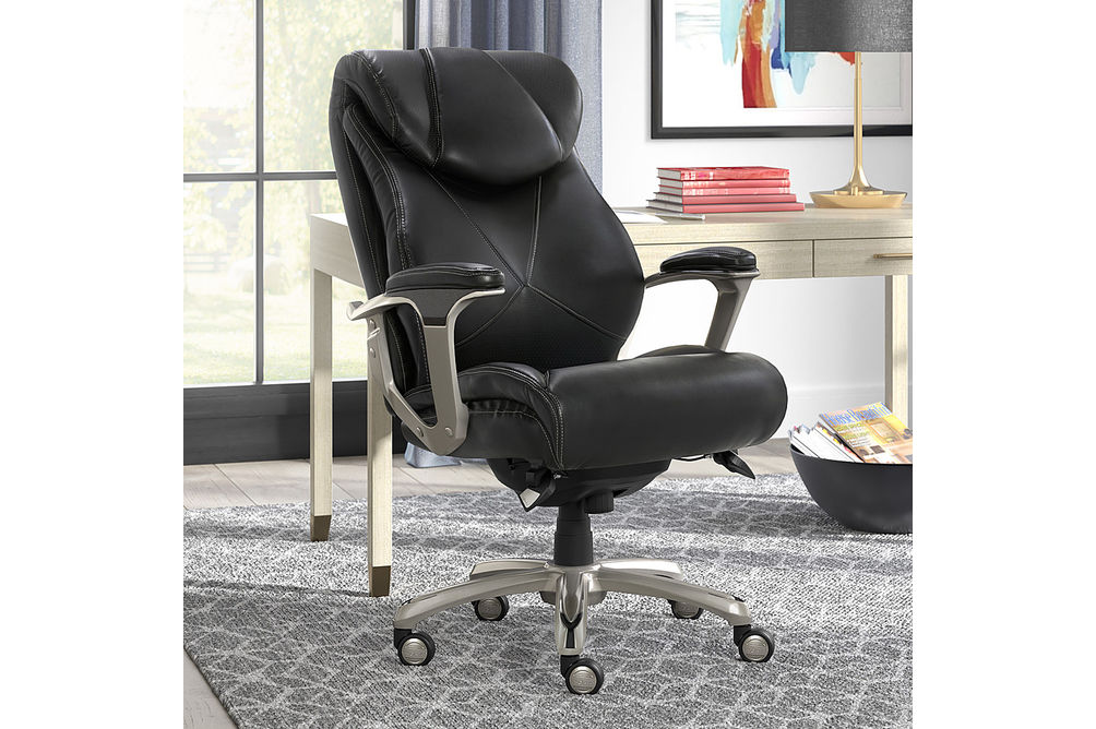 La-Z-Boy - Cantania Bonded Leather Executive Office Chair - Black