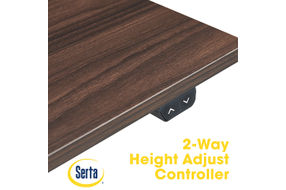 Serta - Creativity Electric Height Adjustable Standing Desk - Dark Brown