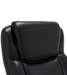 La-Z-Boy - Delano Big & Tall Bonded Leather Executive Chair - Jet Black/Mahogany